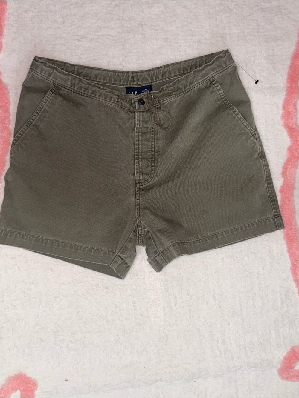 GAP Olive Drawstring Cargo Shorts